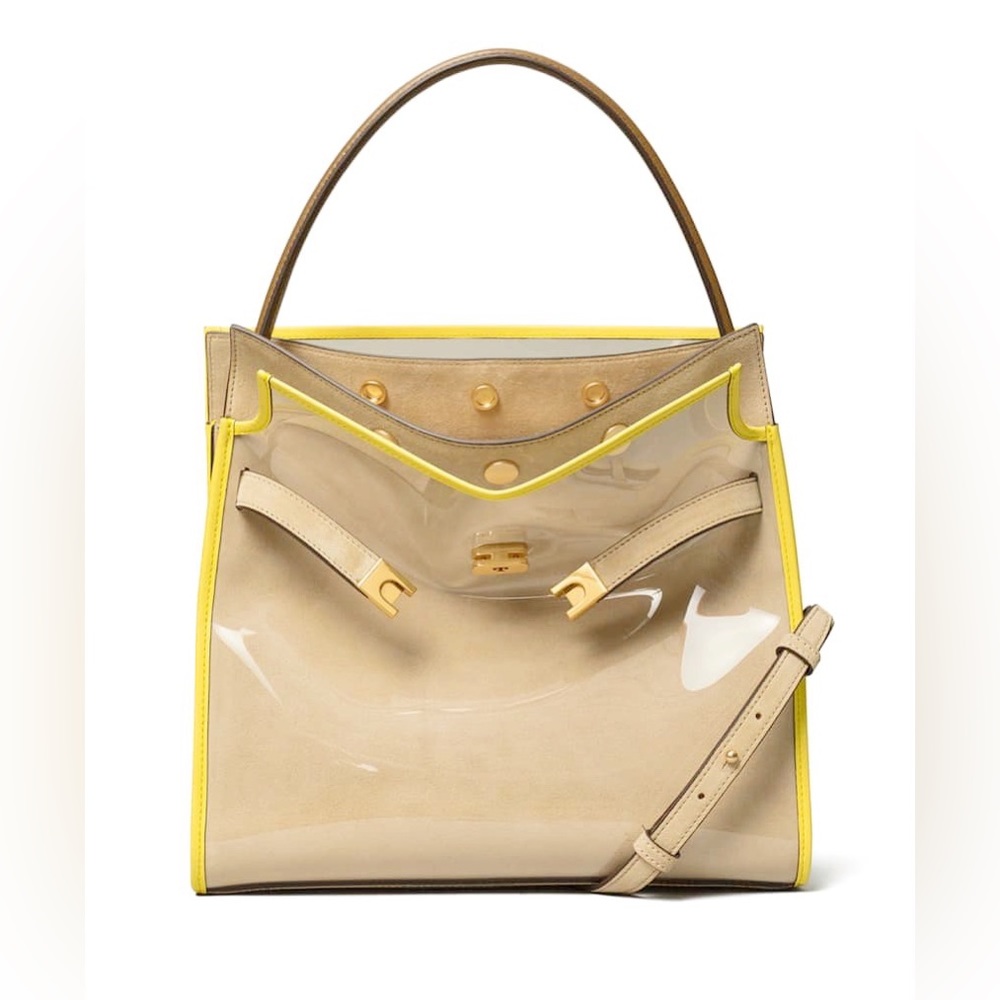 Tory Burch Lee Radziwill Raincoat Double Bag Satchel